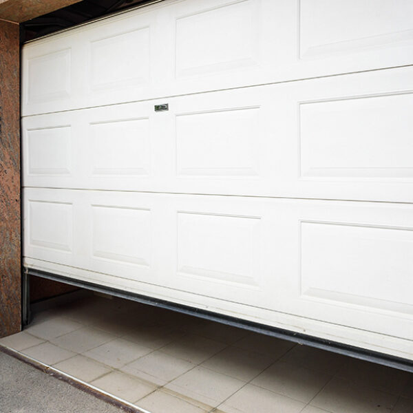 Garage door PVC. Hand use remote controller for closing and open